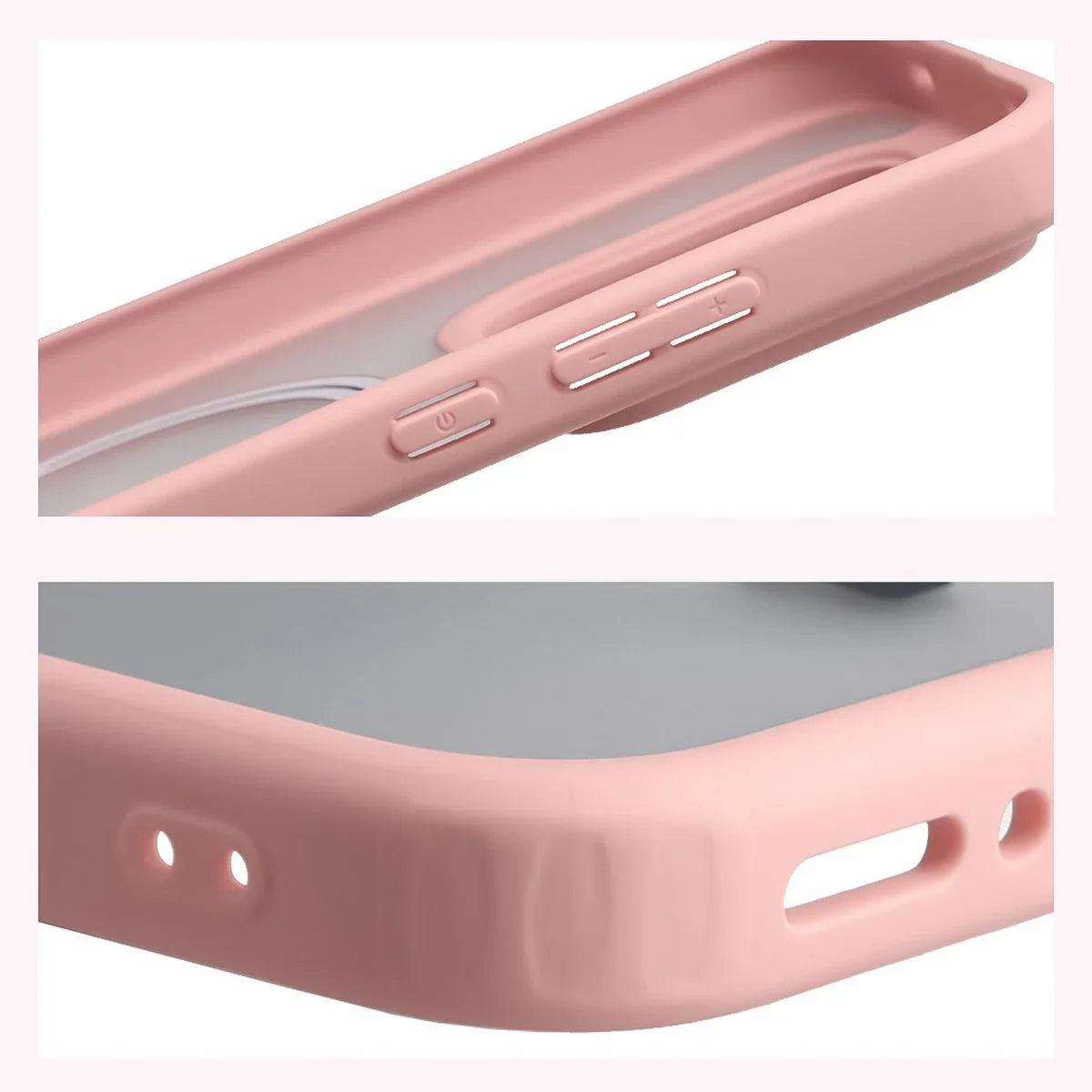Handyhülle mit Magnetring für Realme GT 8 Pro, Bizon Case MatteO, Getönt-Hellrosa