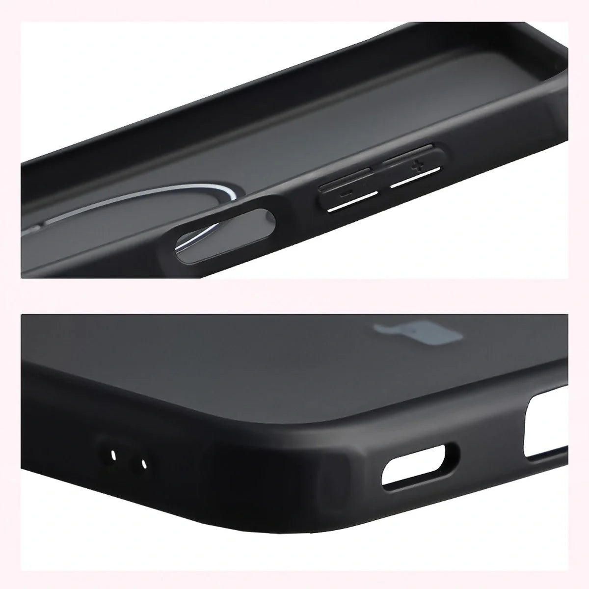 Handyhülle mit Magnetring für Galaxy A17 5G, Bizon Case MatteO, Getönt-Schwarz