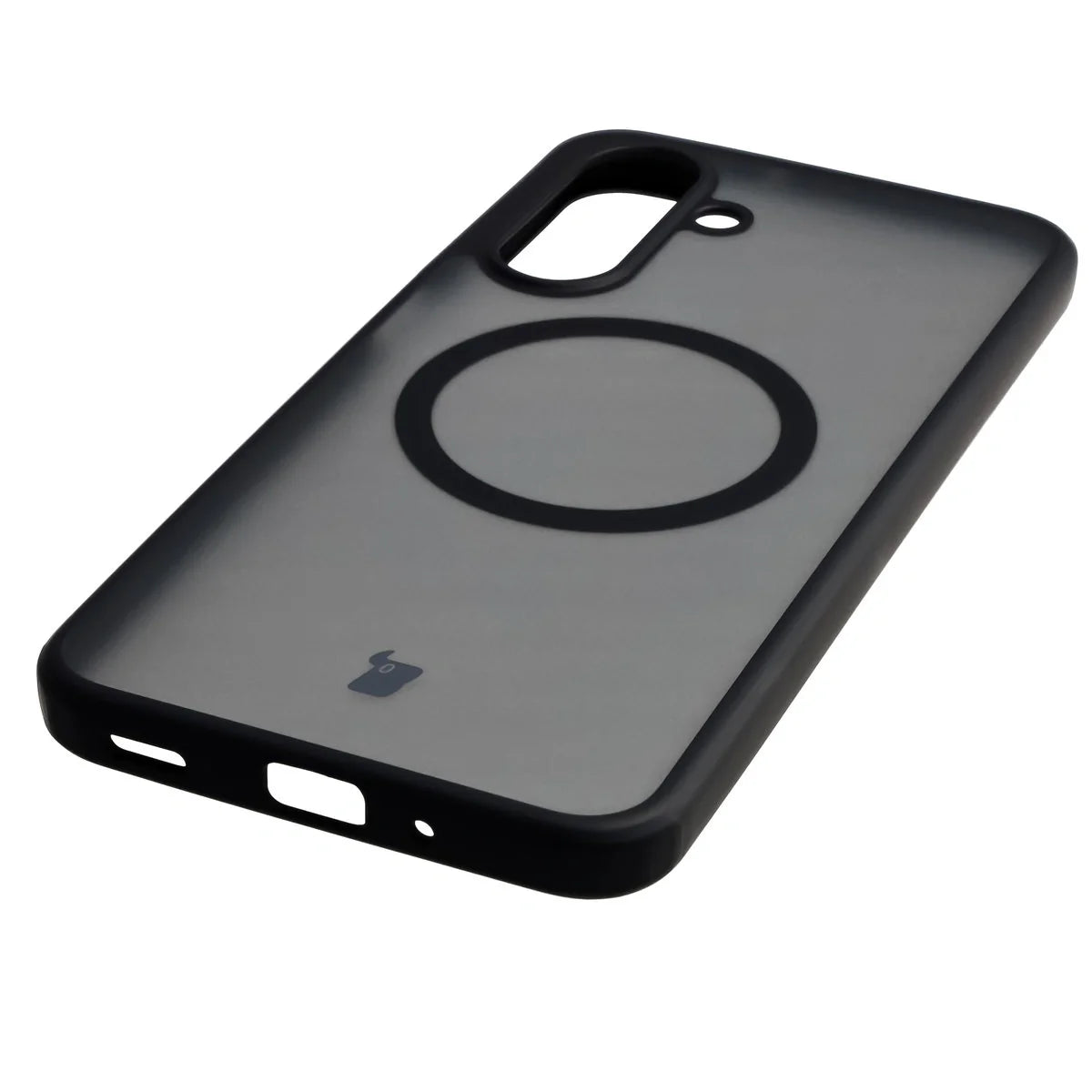 Handyhülle mit Magnetring für Galaxy A17 5G, Bizon Case MatteO, Getönt-Schwarz