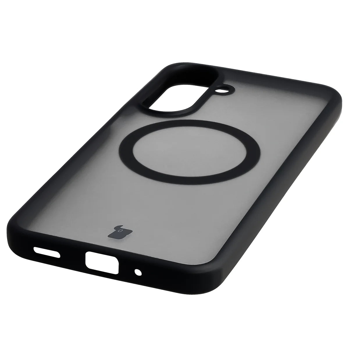 Handyhülle mit Magnetring für Galaxy A27 5G, Bizon Case MatteO, Getönt-Schwarz