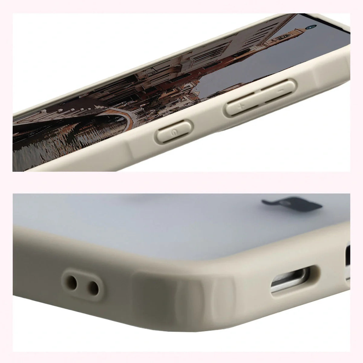 Handyhülle mit Magnetring für Galaxy A57 5G, Bizon Case MatteO, Getönt-Beige
