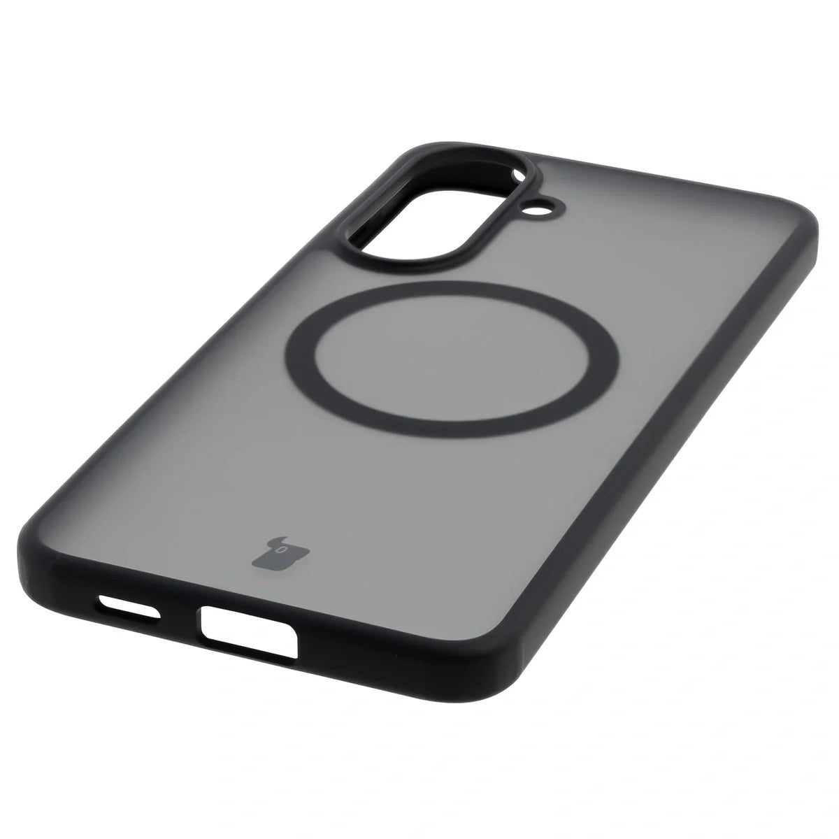 Handyhülle mit Magnetring für Galaxy A57 5G, Bizon Case MatteO, Getönt-Schwarz