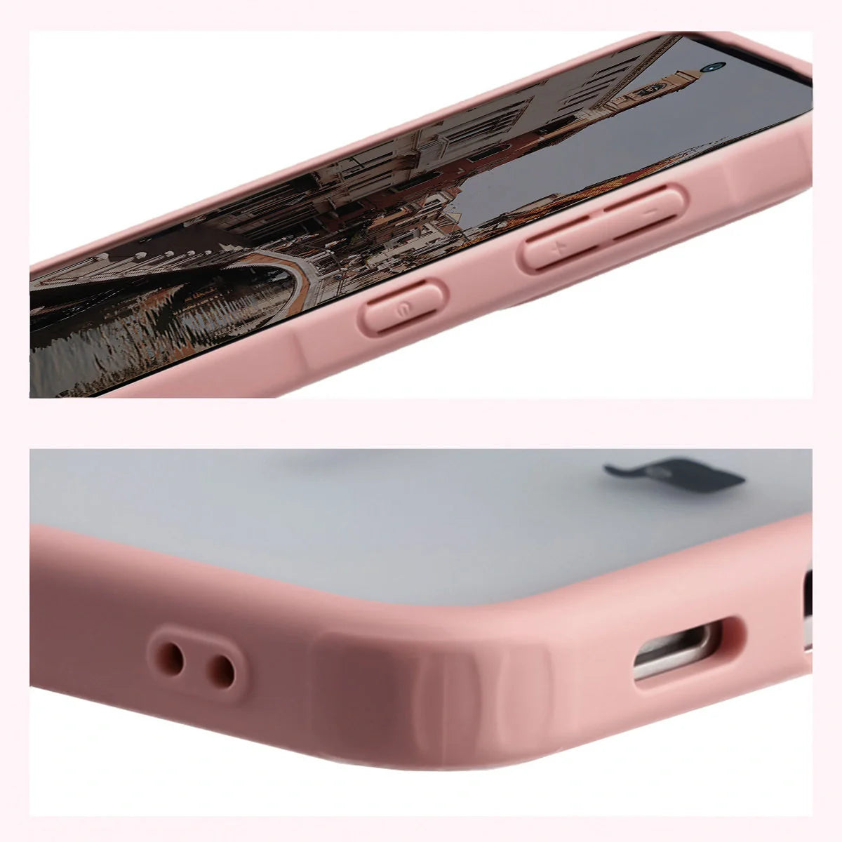 Handyhülle mit Magnetring für Galaxy A57 5G, Bizon Case MatteO, Getönt-Hellrosa