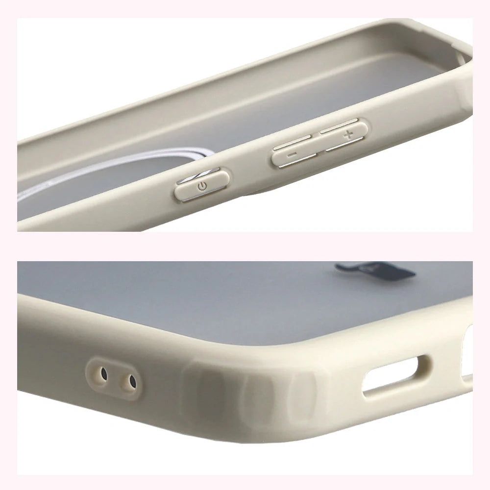 Handyhülle mit Magnetring für Galaxy S25 FE, Bizon Case MatteO, Getönt-Beige
