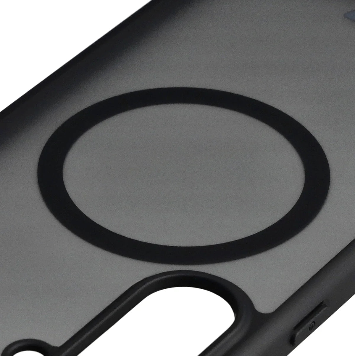Handyhülle mit Magnetring für Galaxy S25 FE, Bizon Case MatteO, Getönt-Schwarz