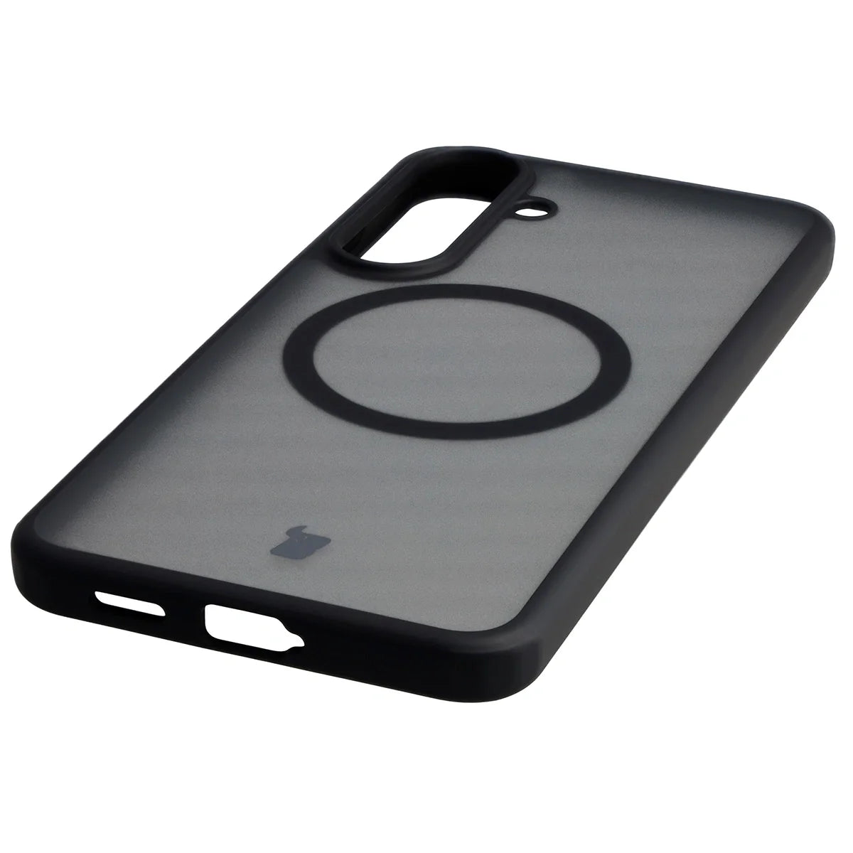 Handyhülle mit Magnetring für Galaxy S25 FE, Bizon Case MatteO, Getönt-Schwarz