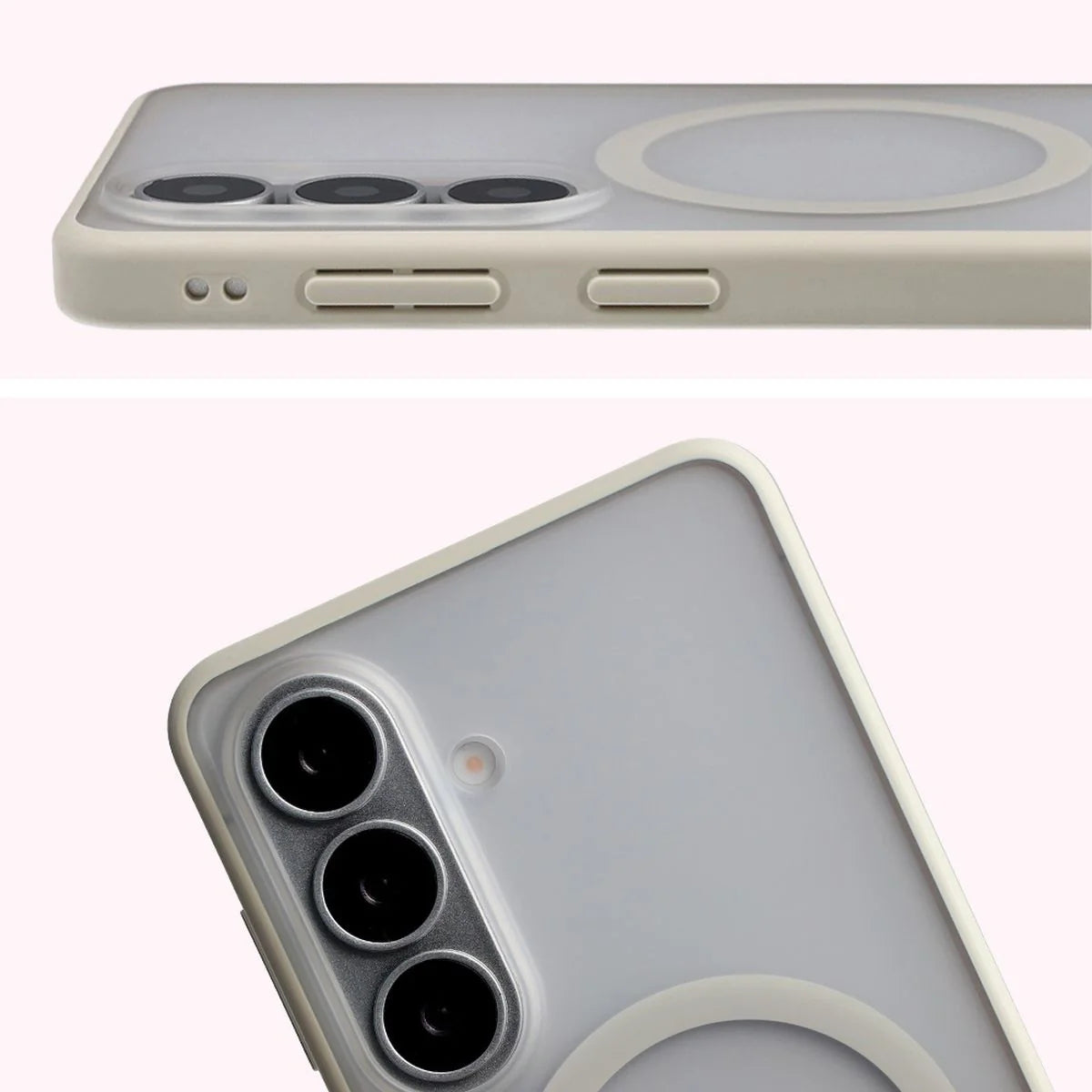 Handyhülle mit Magnetring für Galaxy S26, Bizon Case MatteO, Getönt-Beige