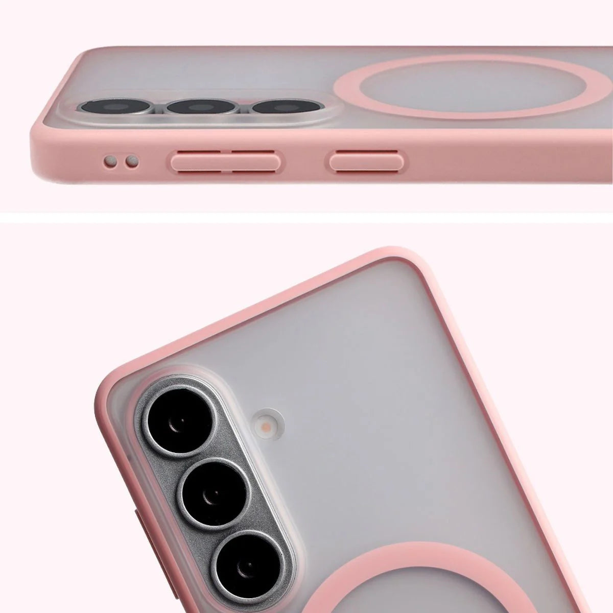 Handyhülle mit Magnetring für Galaxy S26, Bizon Case MatteO, Getönt-Hellrosa