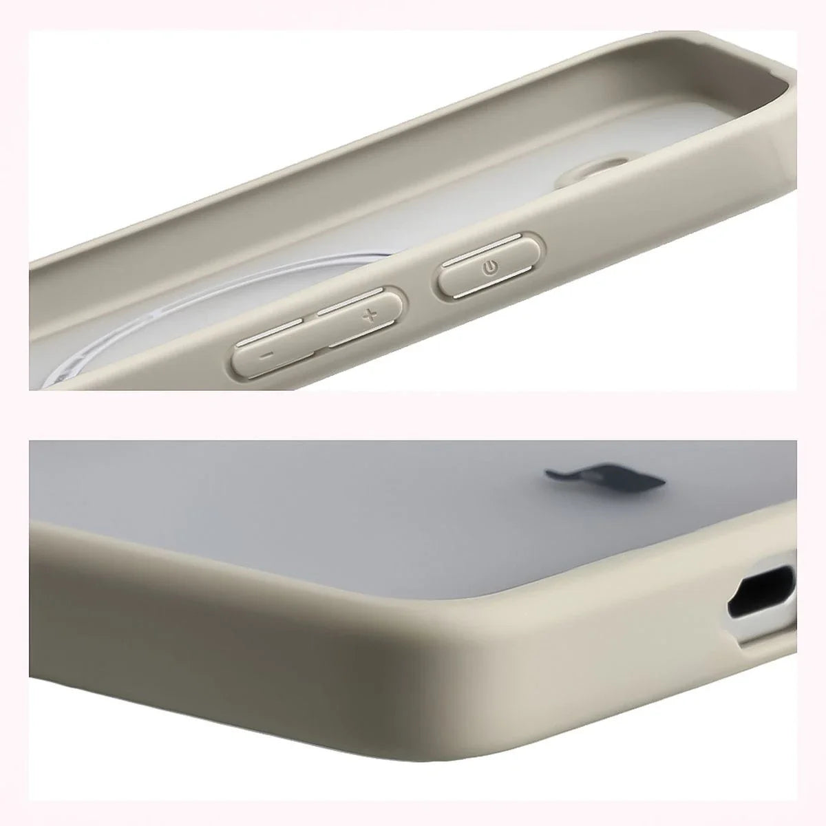 Handyhülle mit Magnetring für Galaxy S26 Ultra, Bizon Case MatteO, Getönt-Beige