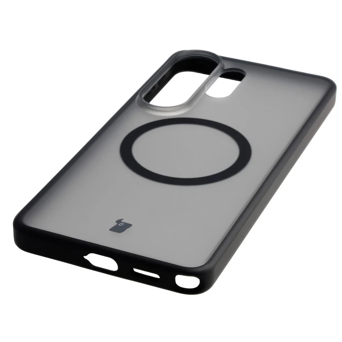 Handyhülle mit Magnetring für Galaxy S26 Ultra, Bizon Case MatteO, Getönt-Schwarz