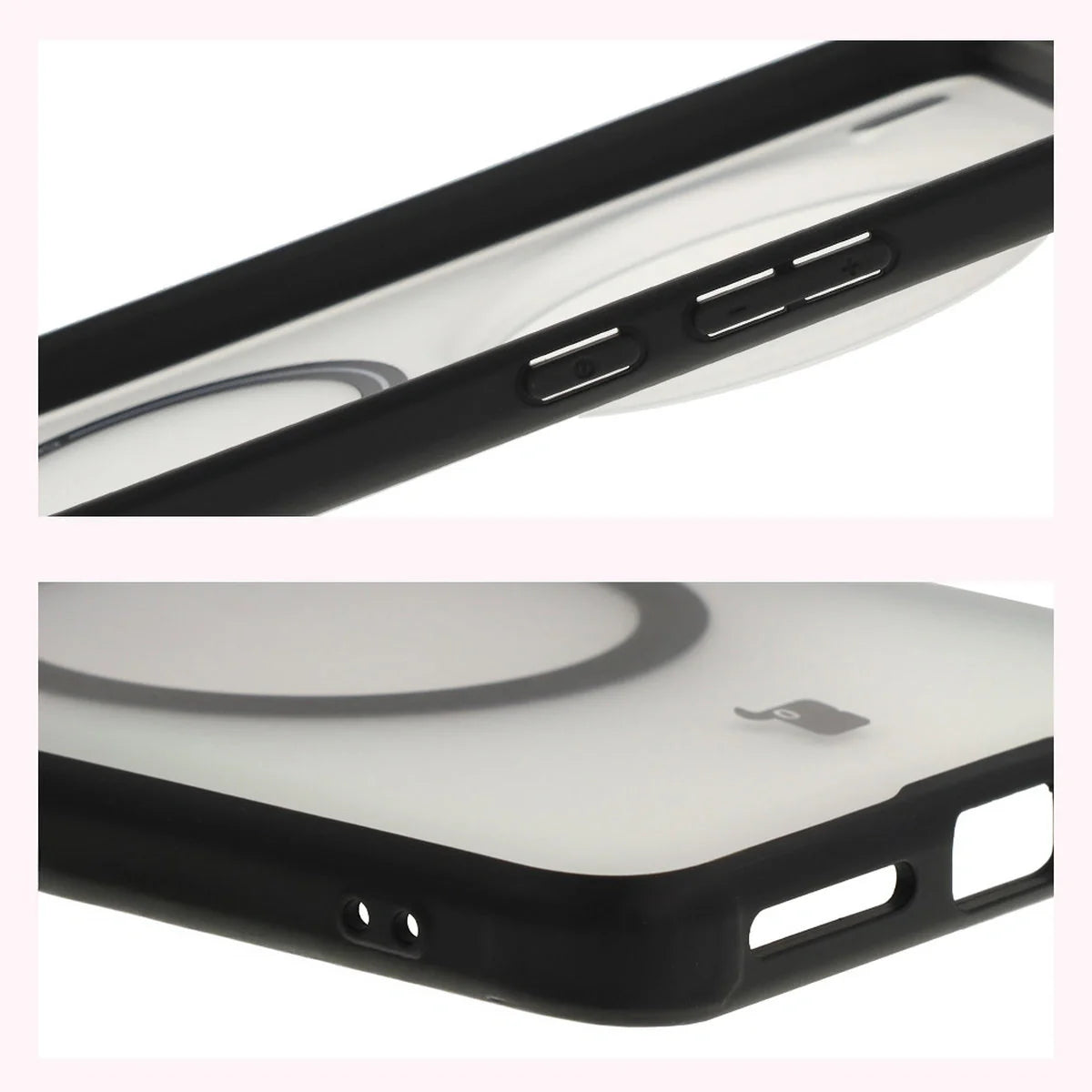 Handyhülle mit Magnetring für Vivo X200 Pro, Bizon Case MatteO, Getönt-Schwarz