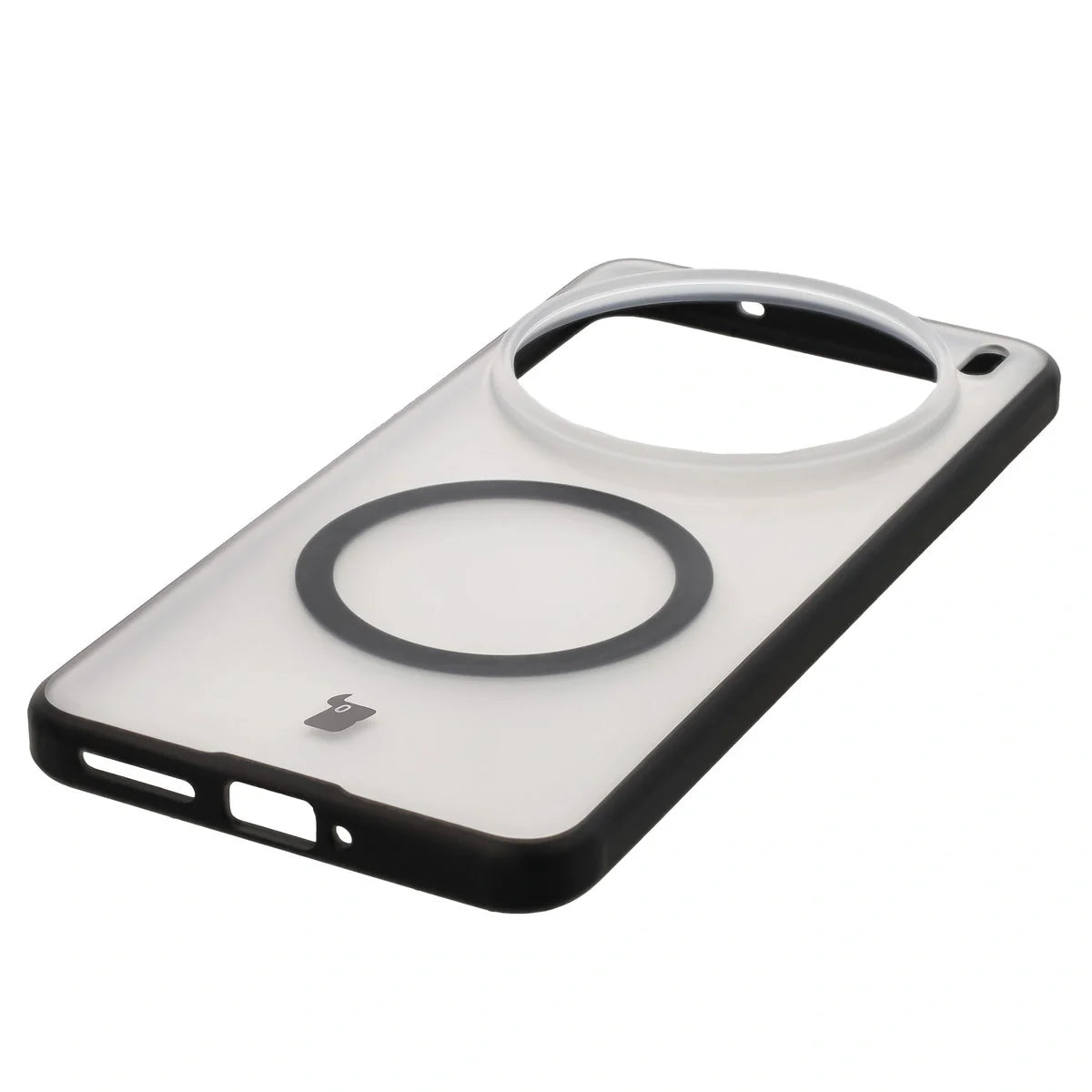 Handyhülle mit Magnetring für Vivo X200 Pro, Bizon Case MatteO, Getönt-Schwarz