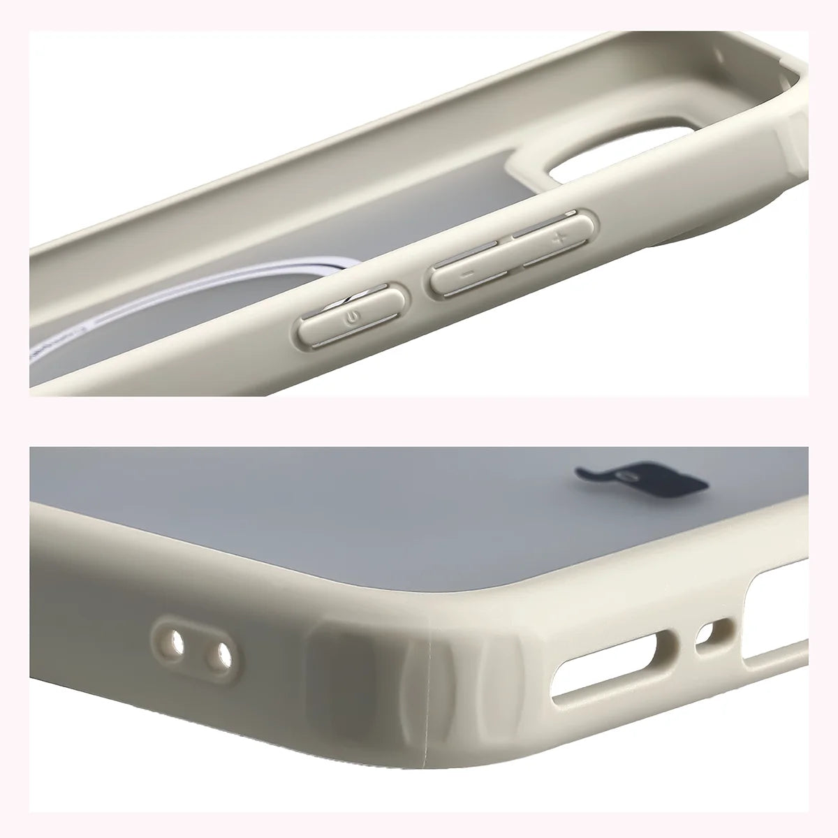 Handyhülle mit Magnetring für Vivo X300 FE, Bizon Case MatteO, Getönt-Beige