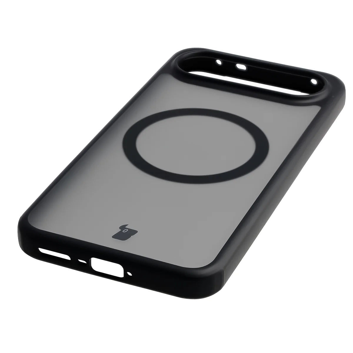 Handyhülle mit Magnetring für Vivo X300 FE, Bizon Case MatteO, Getönt-Schwarz