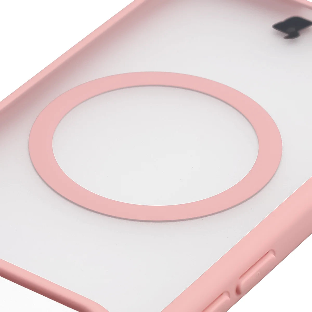 Handyhülle mit Magnetring für Vivo X300 FE, Bizon Case MatteO, Getönt-Hellrosa