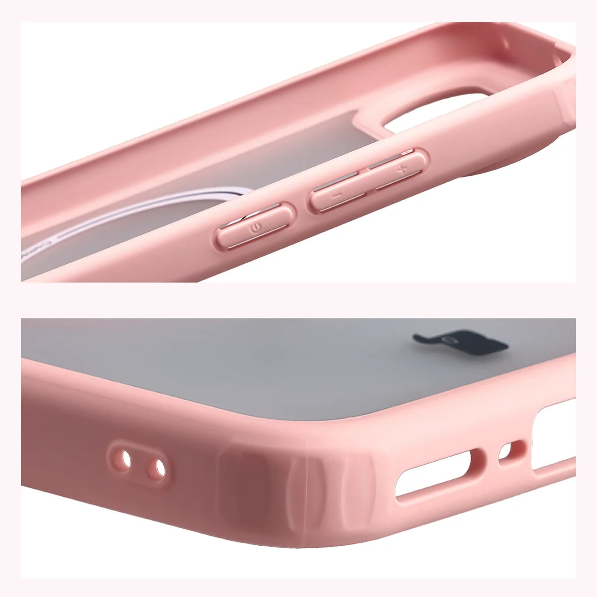 Handyhülle mit Magnetring für Vivo X300 FE, Bizon Case MatteO, Getönt-Hellrosa