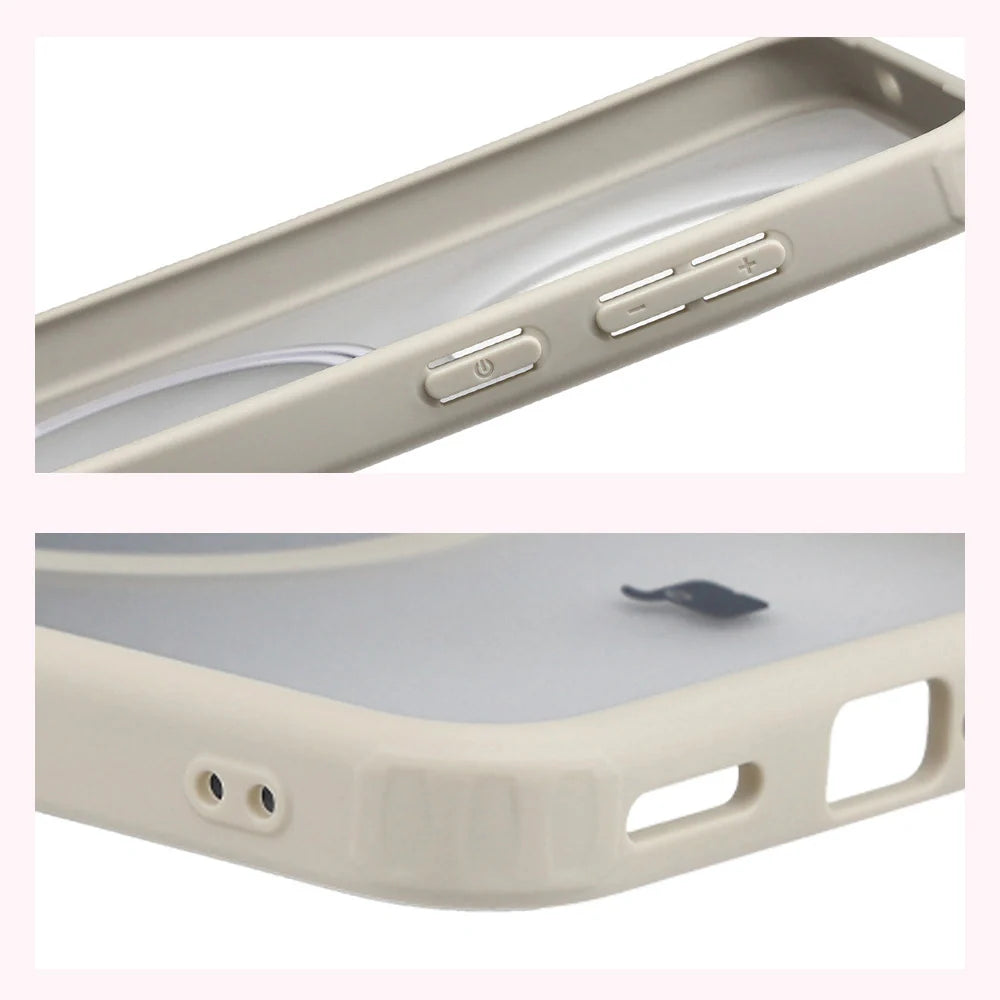Handyhülle mit Magnetring für Vivo X300, Bizon Case MatteO, Getönt-Beige