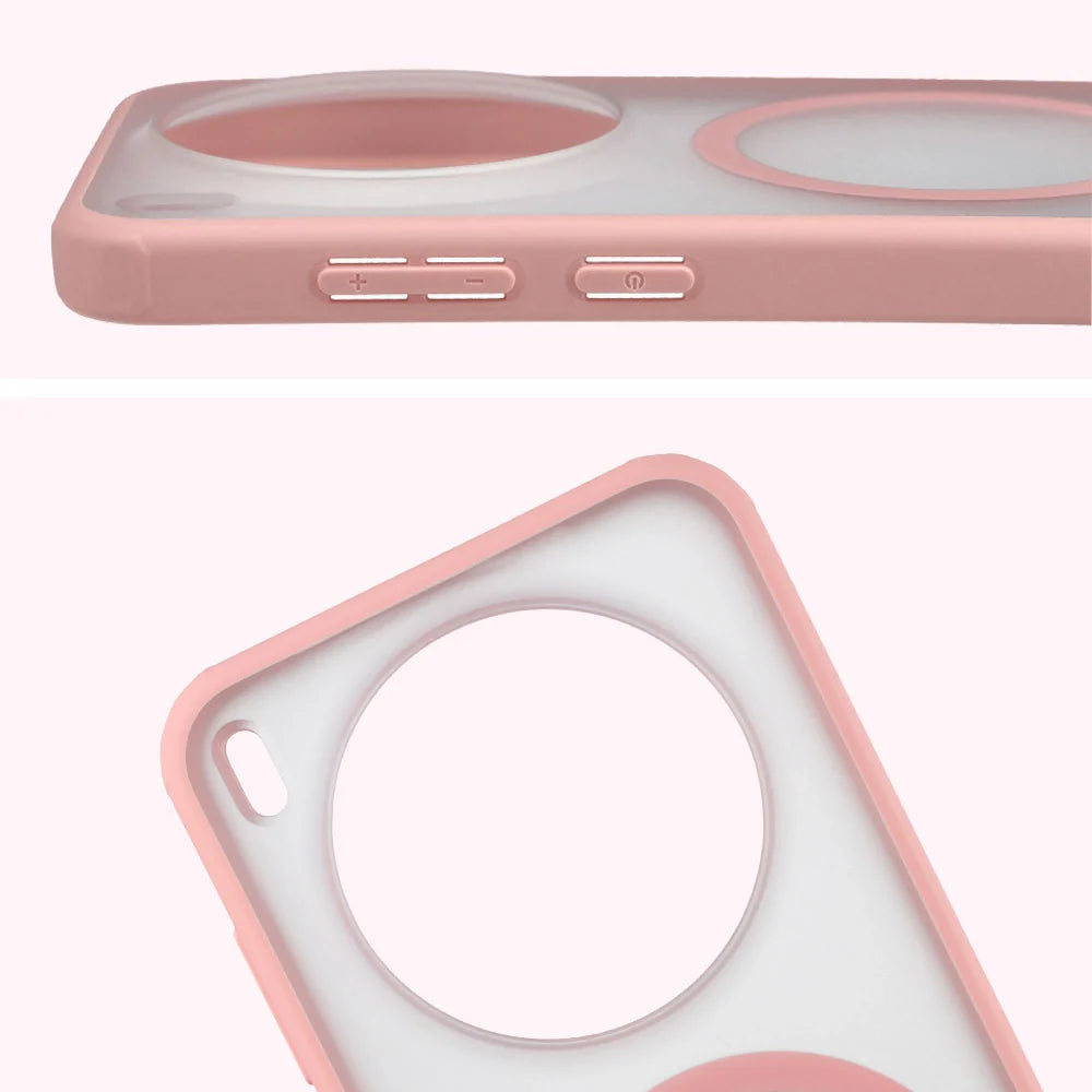 Handyhülle mit Magnetring für Vivo X300, Bizon Case MatteO, Getönt-Hellrosa
