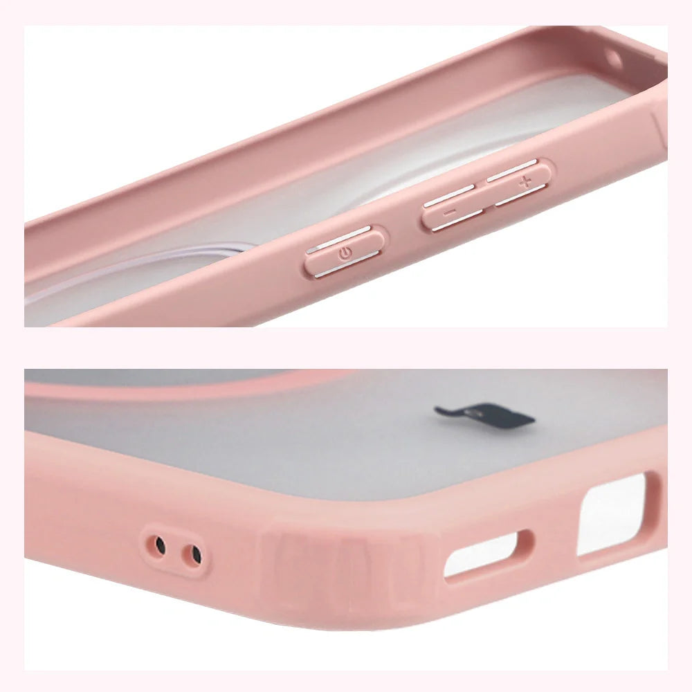 Handyhülle mit Magnetring für Vivo X300, Bizon Case MatteO, Getönt-Hellrosa