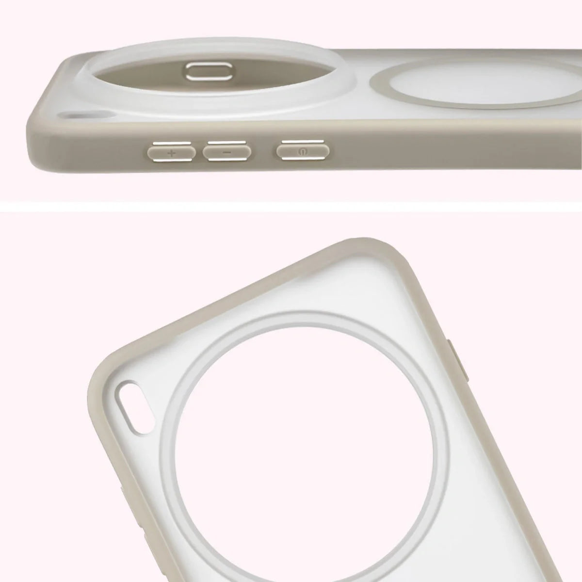 Handyhülle mit Magnetring für Vivo X300 Pro, Bizon Case MatteO, Getönt-Beige