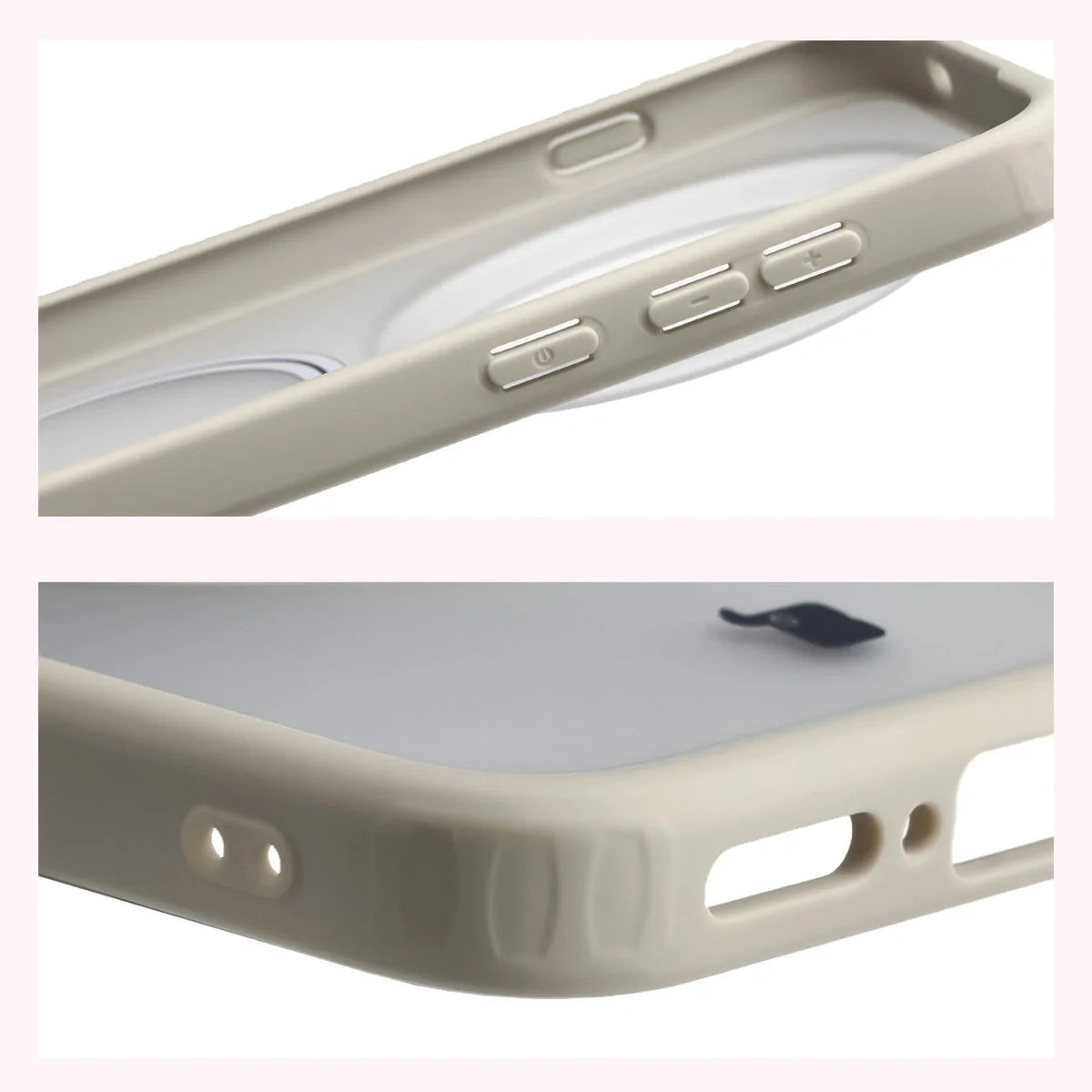 Handyhülle mit Magnetring für Vivo X300 Pro, Bizon Case MatteO, Getönt-Beige