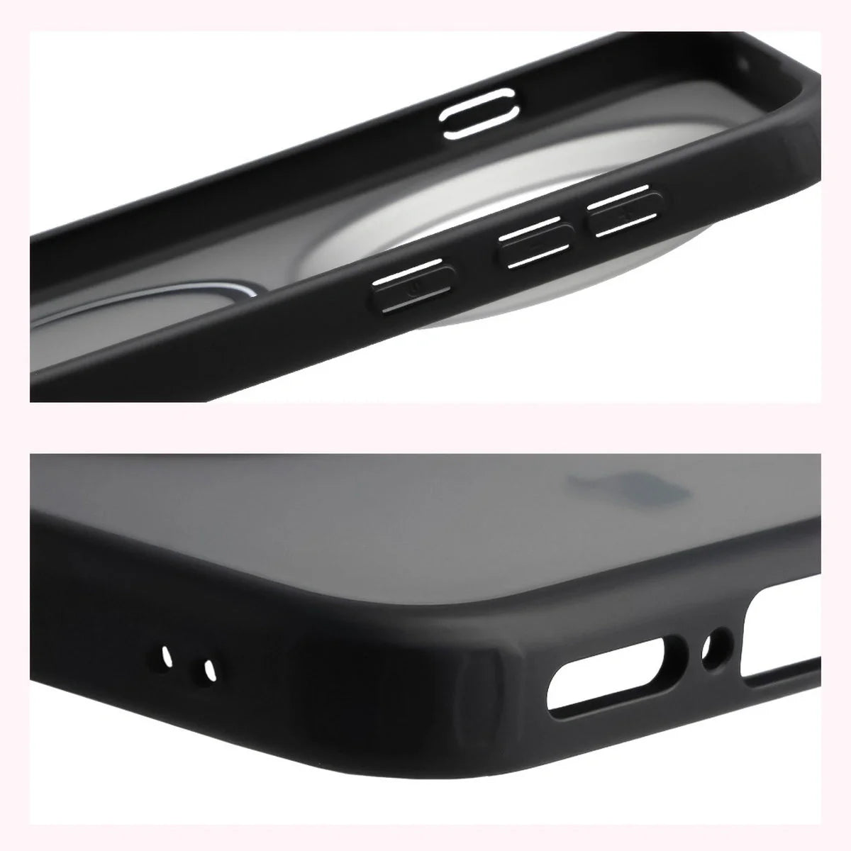 Handyhülle mit Magnetring für Vivo X300 Pro, Bizon Case MatteO, Getönt-Schwarz