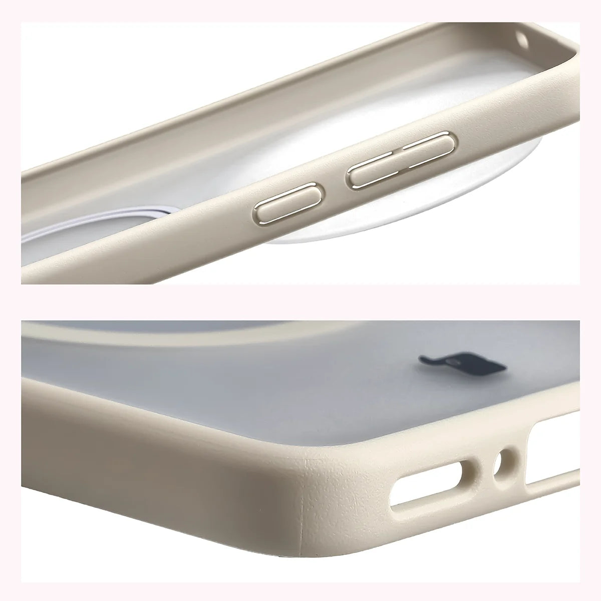 Handyhülle mit Magnetring für Vivo X300 Ultra, Bizon Case MatteO, Getönt-Beige