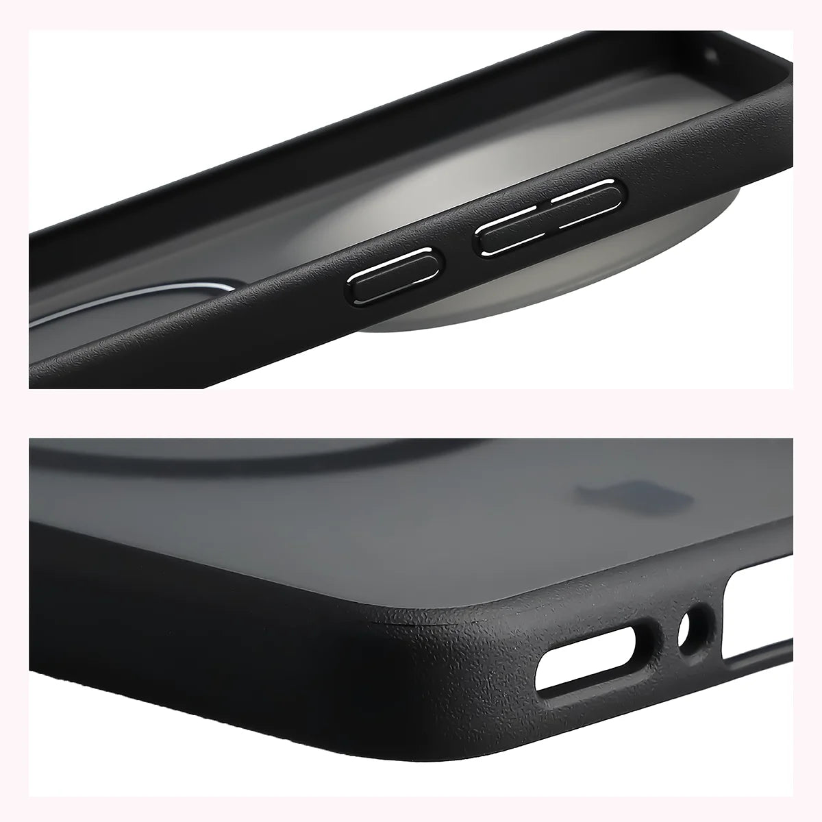 Handyhülle mit Magnetring für Vivo X300 Ultra, Bizon Case MatteO, Getönt-Schwarz