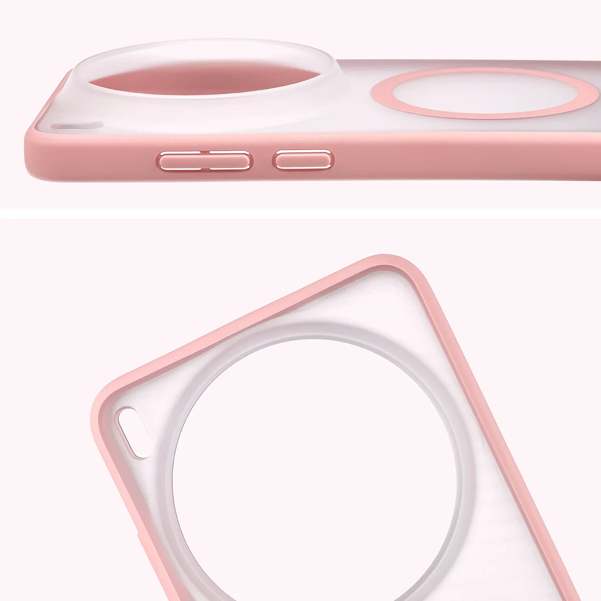 Handyhülle mit Magnetring für Vivo X300 Ultra, Bizon Case MatteO, Getönt-Hellrosa