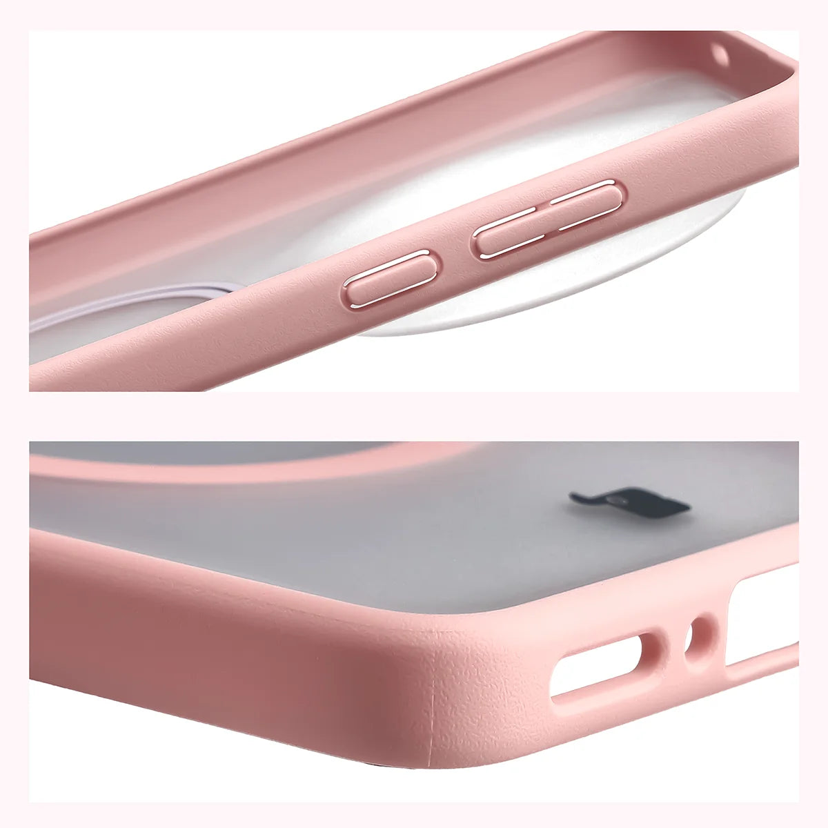 Handyhülle mit Magnetring für Vivo X300 Ultra, Bizon Case MatteO, Getönt-Hellrosa