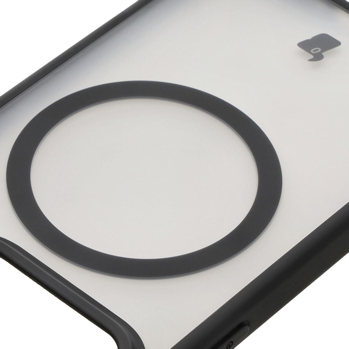 Handyhülle mit Magnetring für Xiaomi 15, Bizon Case MatteO, Semitransparent mit schwarzem Rand