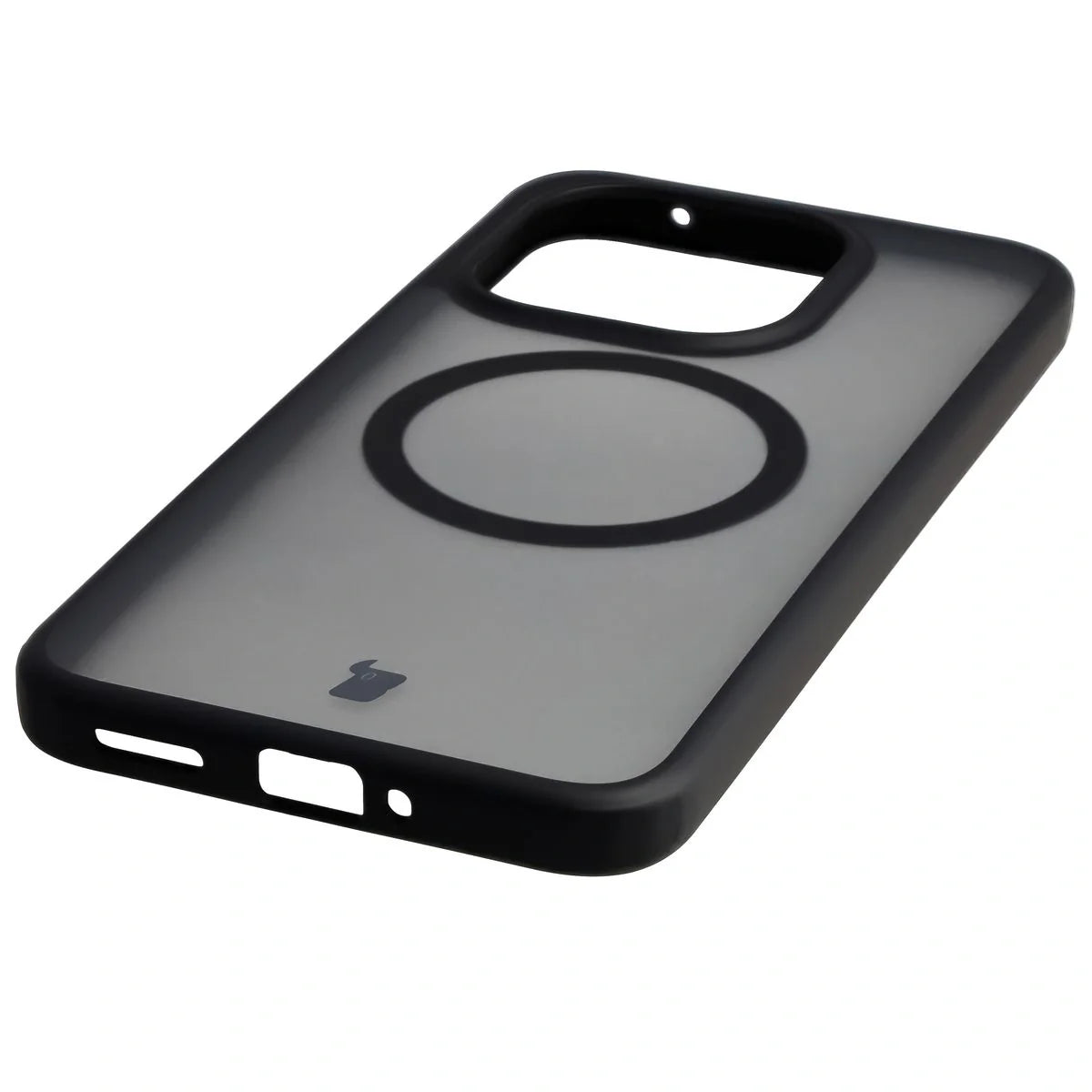Handyhülle mit Magnetring für Xiaomi 15T, Bizon Case MatteO, Getönt-Schwarz