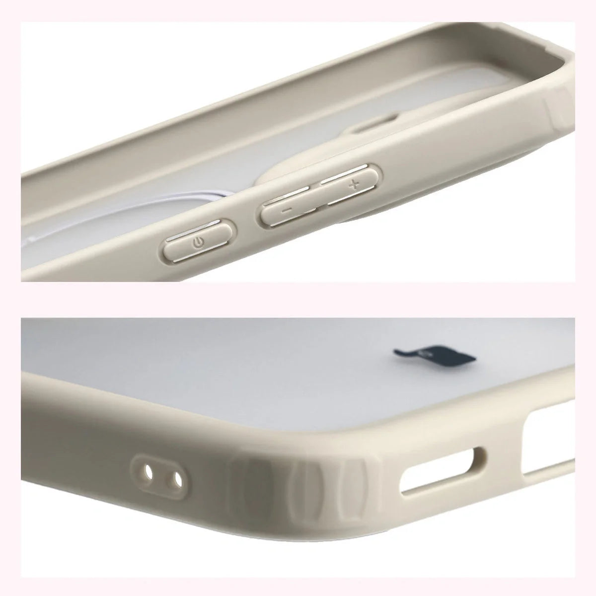 Handyhülle mit Magnetring für Xiaomi 15T Pro, Bizon Case MatteO, Getönt-Beige