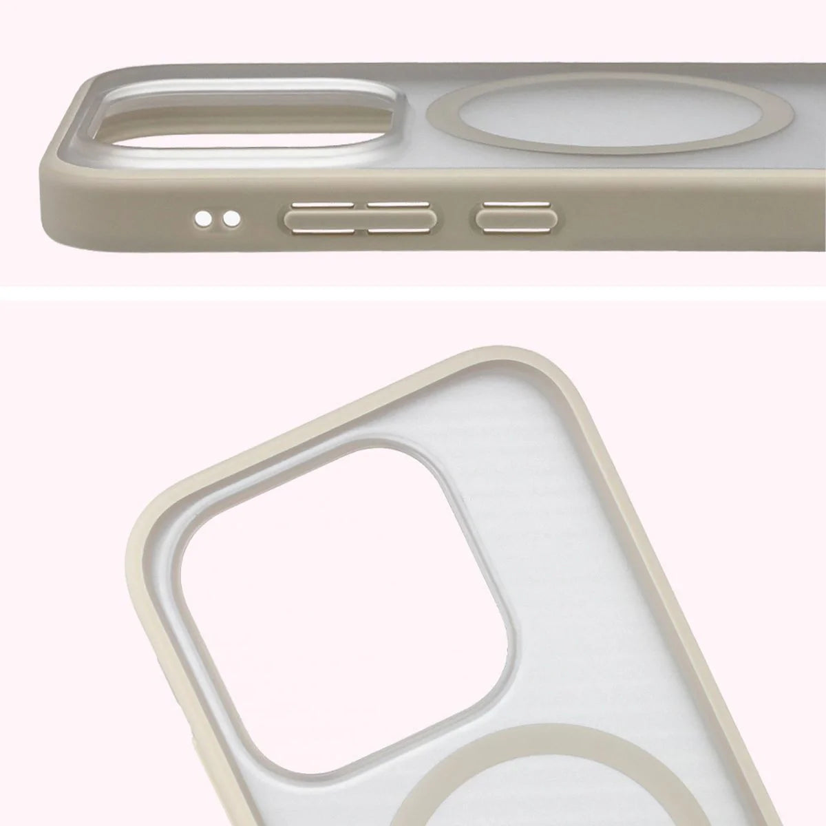Handyhülle mit Magnetring für Xiaomi 17, Bizon Case MatteO, Getönt-Beige