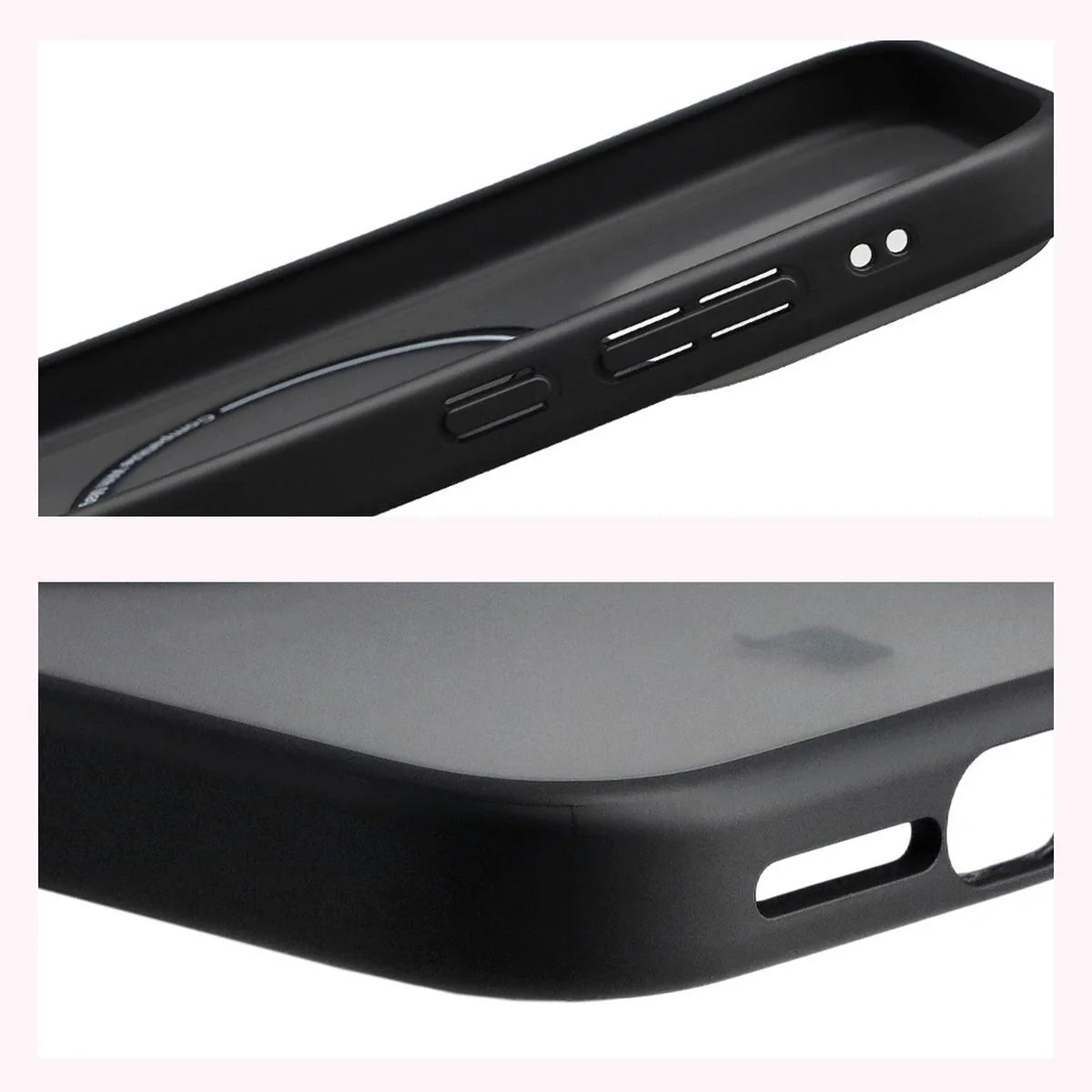 Handyhülle mit Magnetring für Xiaomi 17, Bizon Case MatteO, Getönt-Schwarz