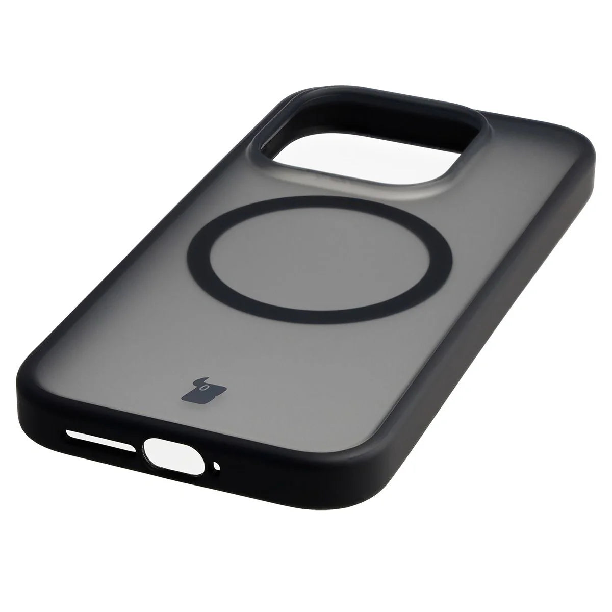 Handyhülle mit Magnetring für Xiaomi 17, Bizon Case MatteO, Getönt-Schwarz