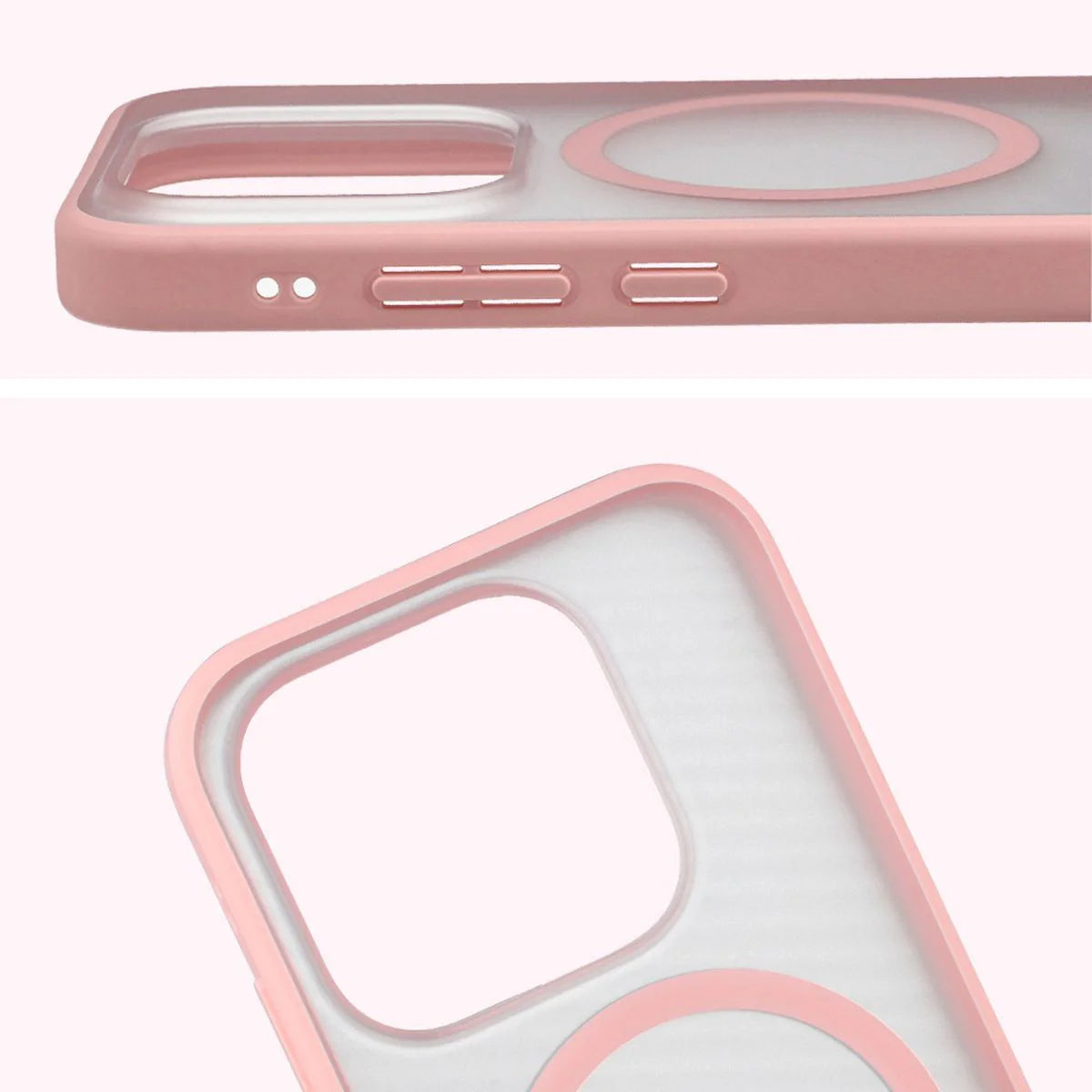 Handyhülle mit Magnetring für Xiaomi 17, Bizon Case MatteO, Getönt-Hellrosa