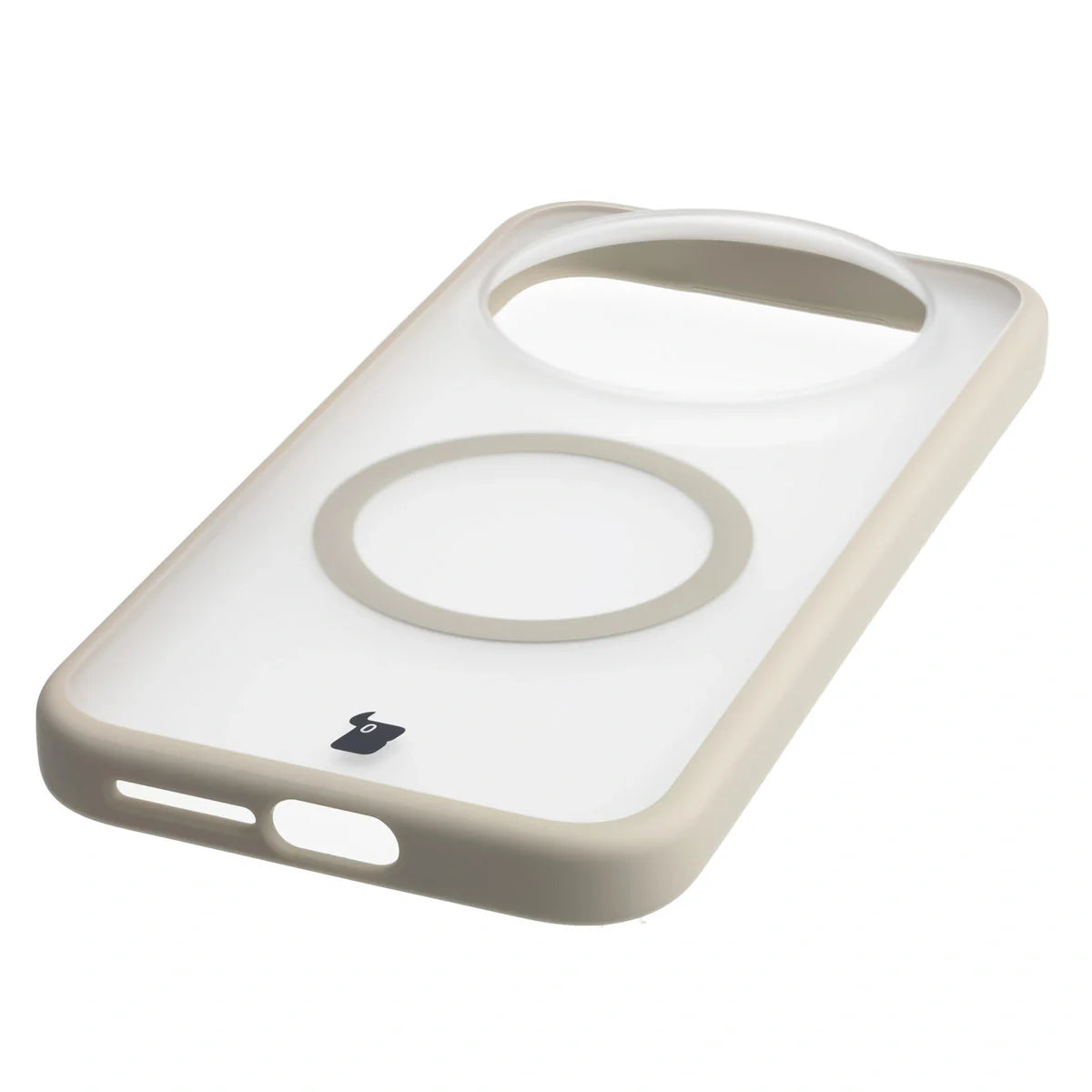 Handyhülle mit Magnetring für Xiaomi 17 Ultra, Bizon Case MatteO, Getönt-Beige