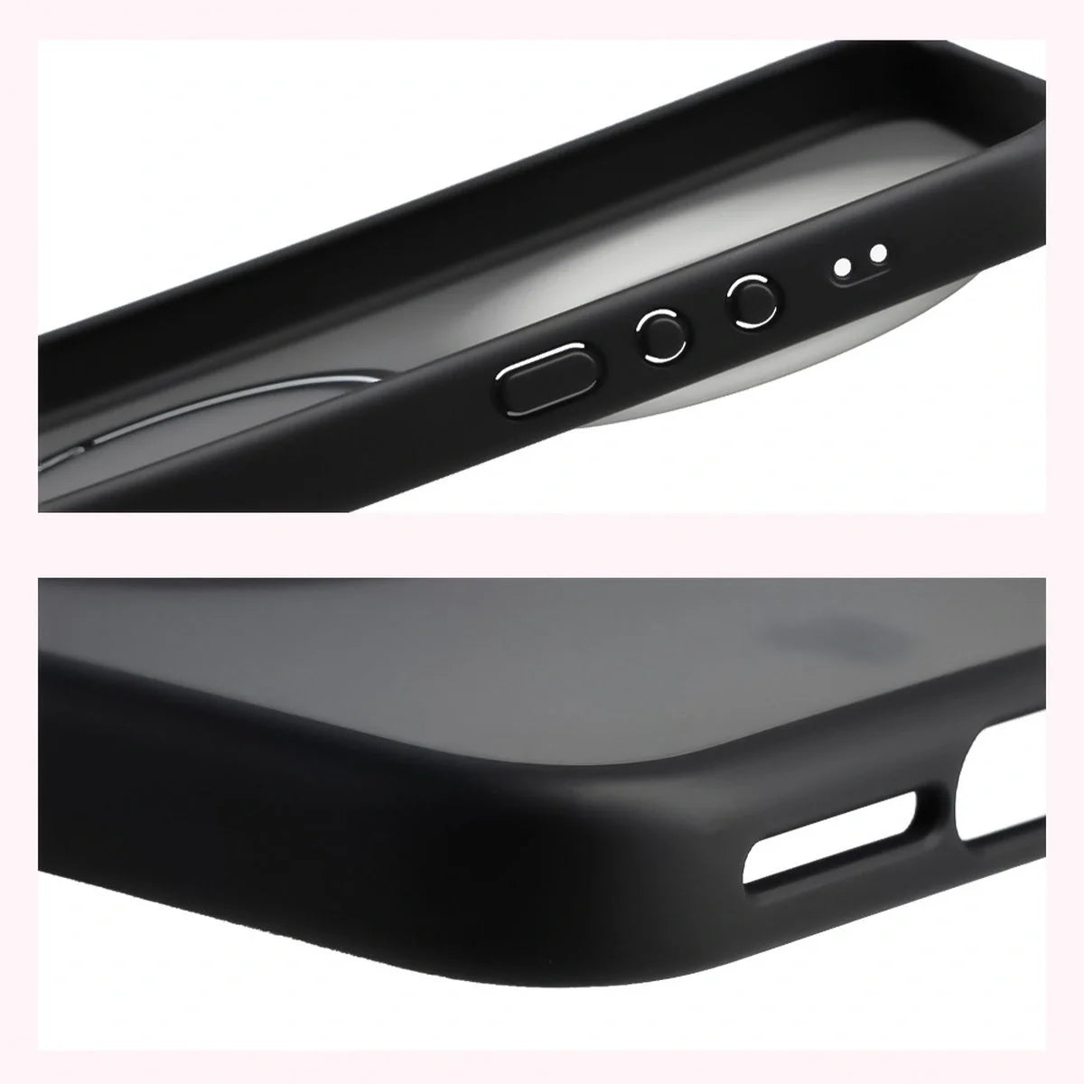 Handyhülle mit Magnetring für Xiaomi 17 Ultra, Bizon Case MatteO, Getönt-Schwarz