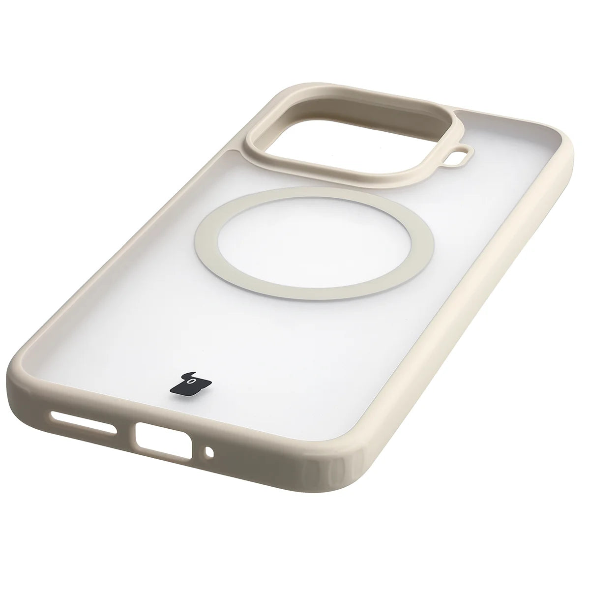 Handyhülle mit Magnetring für Xiaomi 17T Pro, Bizon Case MatteO, Getönt-Beige