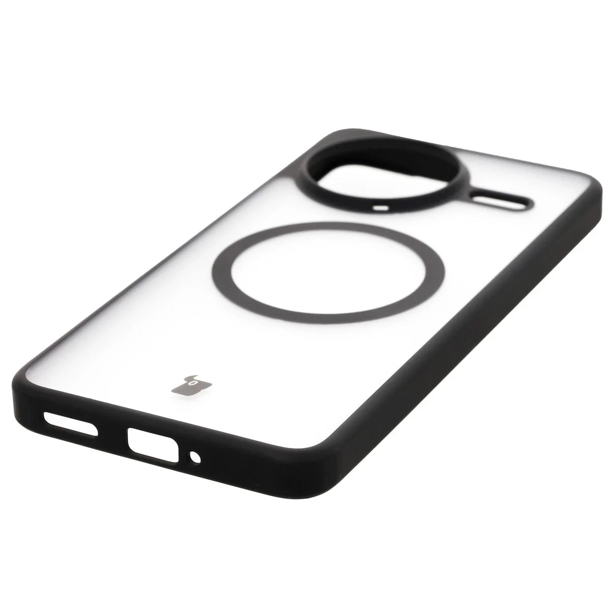 Handyhülle mit Magnetring für Xiaomi Poco F7 Ultra, Bizon Case MatteO, Getönt-Schwarz