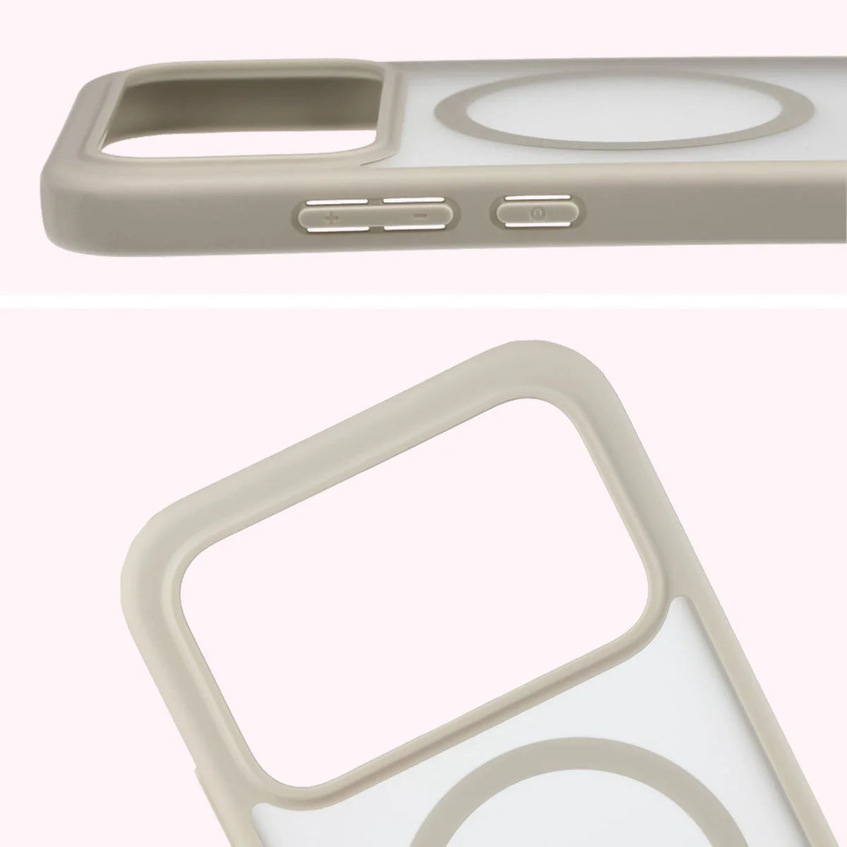 Handyhülle mit Magnetring für Xiaomi POCO F8 Pro, Bizon Case MatteO, Getönt-Beige