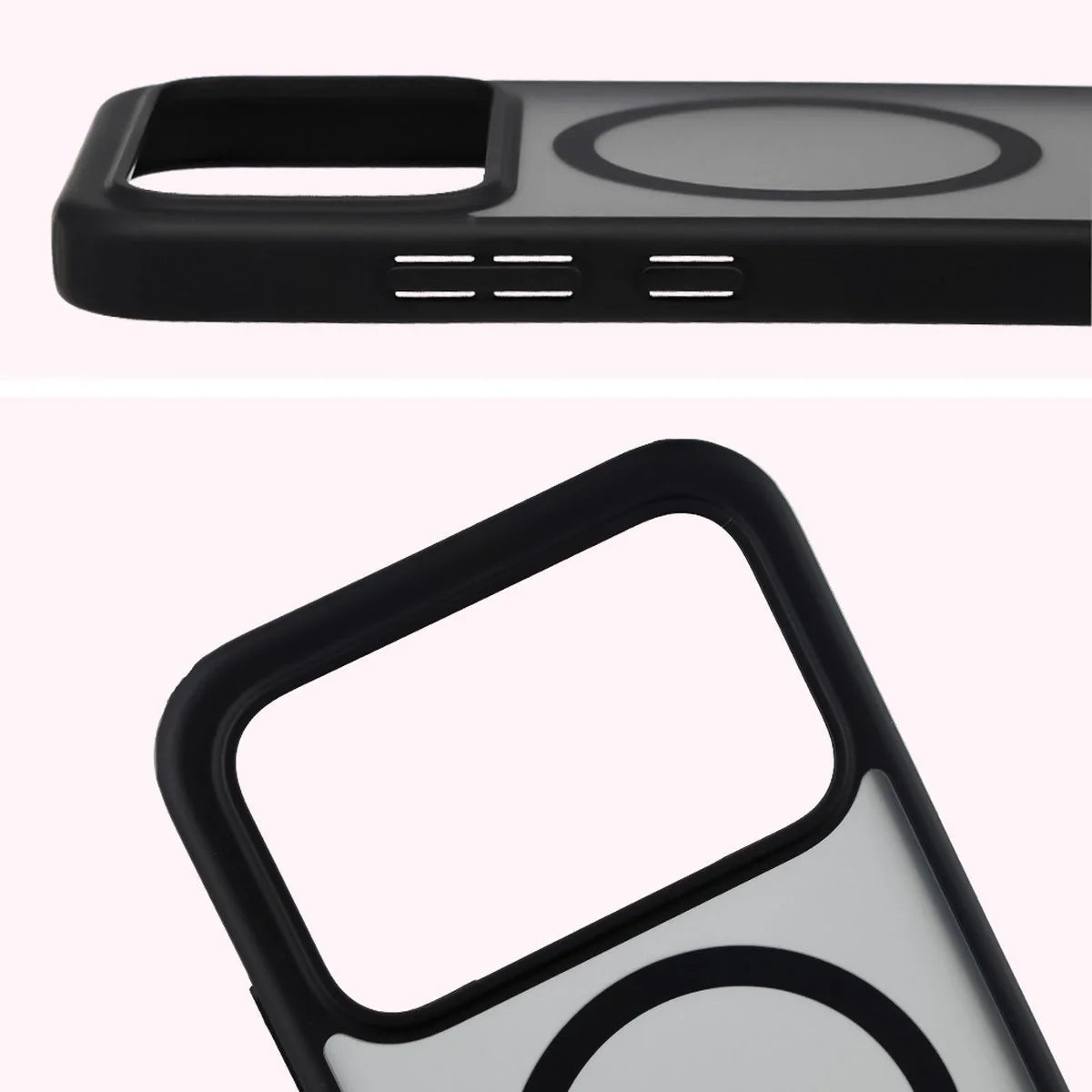 Handyhülle mit Magnetring für Xiaomi POCO F8 Pro, Bizon Case MatteO, Getönt-Schwarz
