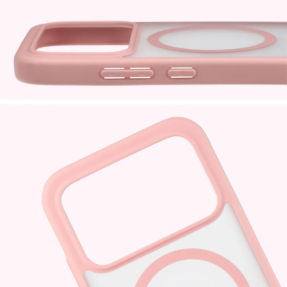 Handyhülle mit Magnetring für Xiaomi POCO F8 Pro, Bizon Case MatteO, Getönt-Hellrosa