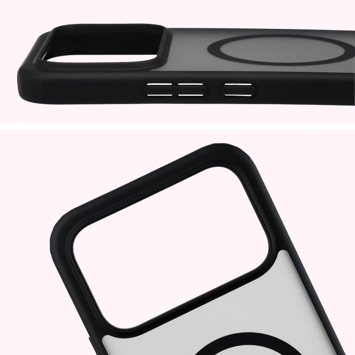Handyhülle mit Magnetring für Xiaomi POCO F8 Ultra, Bizon Case MatteO, Getönt-Schwarz