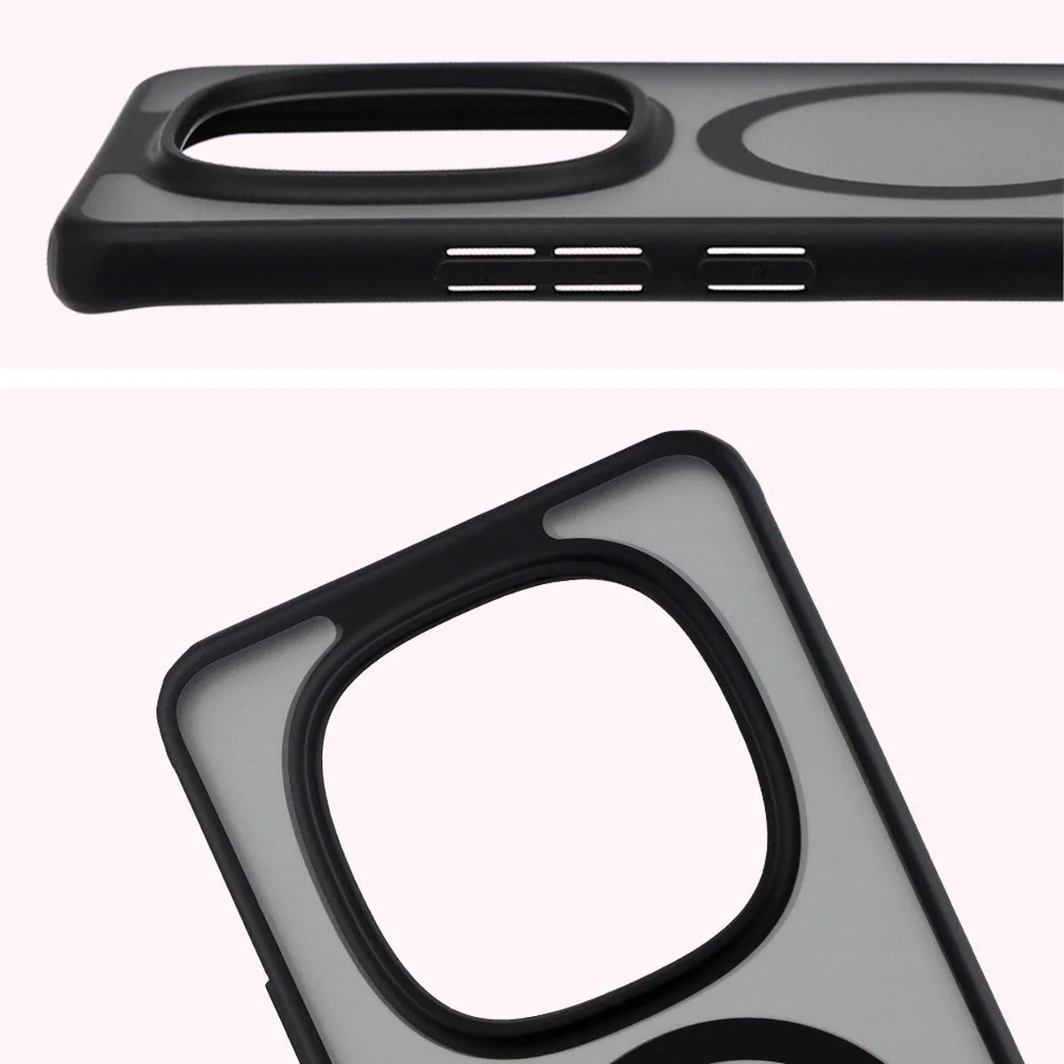 Handyhülle mit Magnetring für Xiaomi Redmi Note 15 4G / 5G / POCO M8 5G, Bizon Case MatteO, Getönt-Schwarz