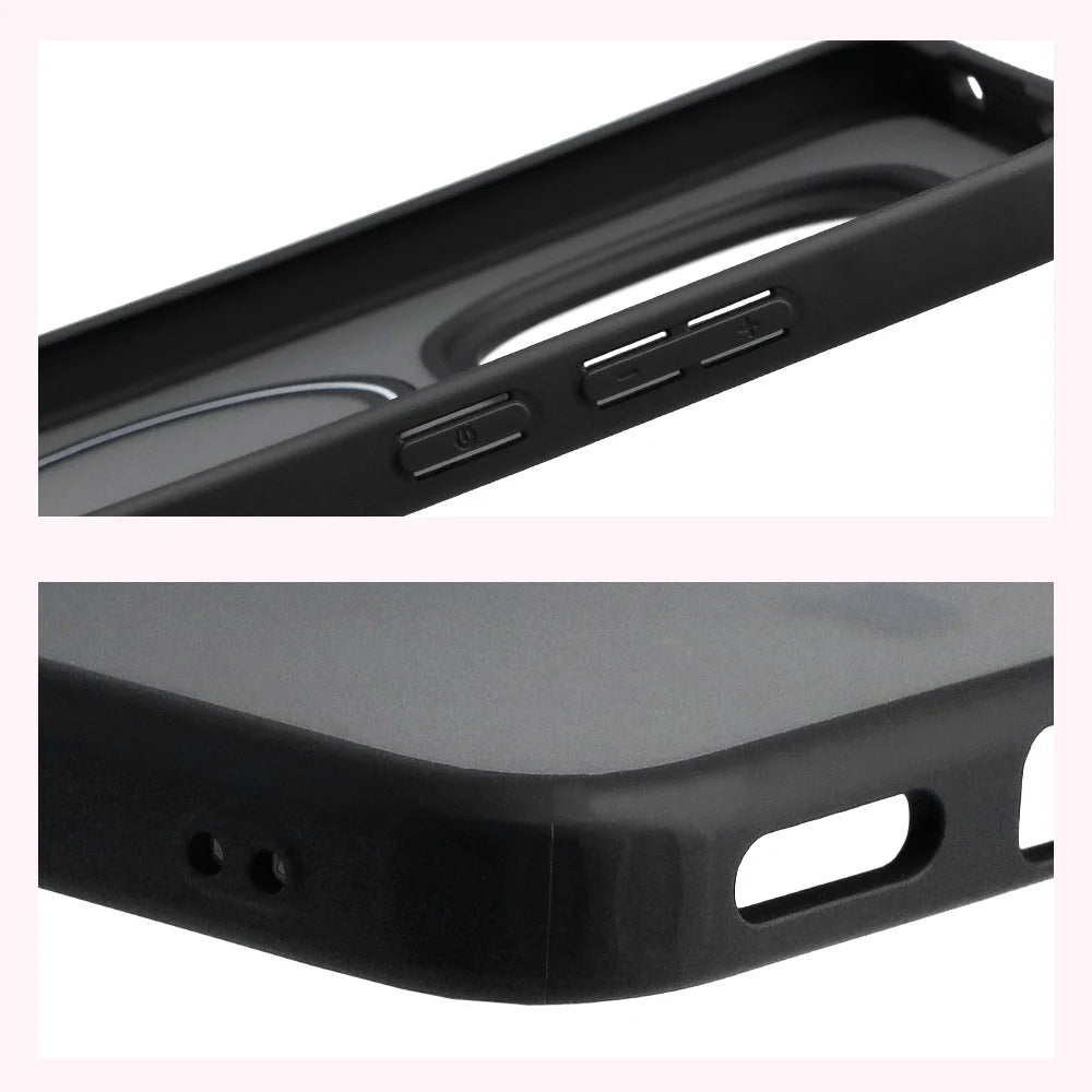 Handyhülle mit Magnetring für Xiaomi Redmi Note 15 Pro 5G, Bizon Case MatteO, Getönt-Schwarz
