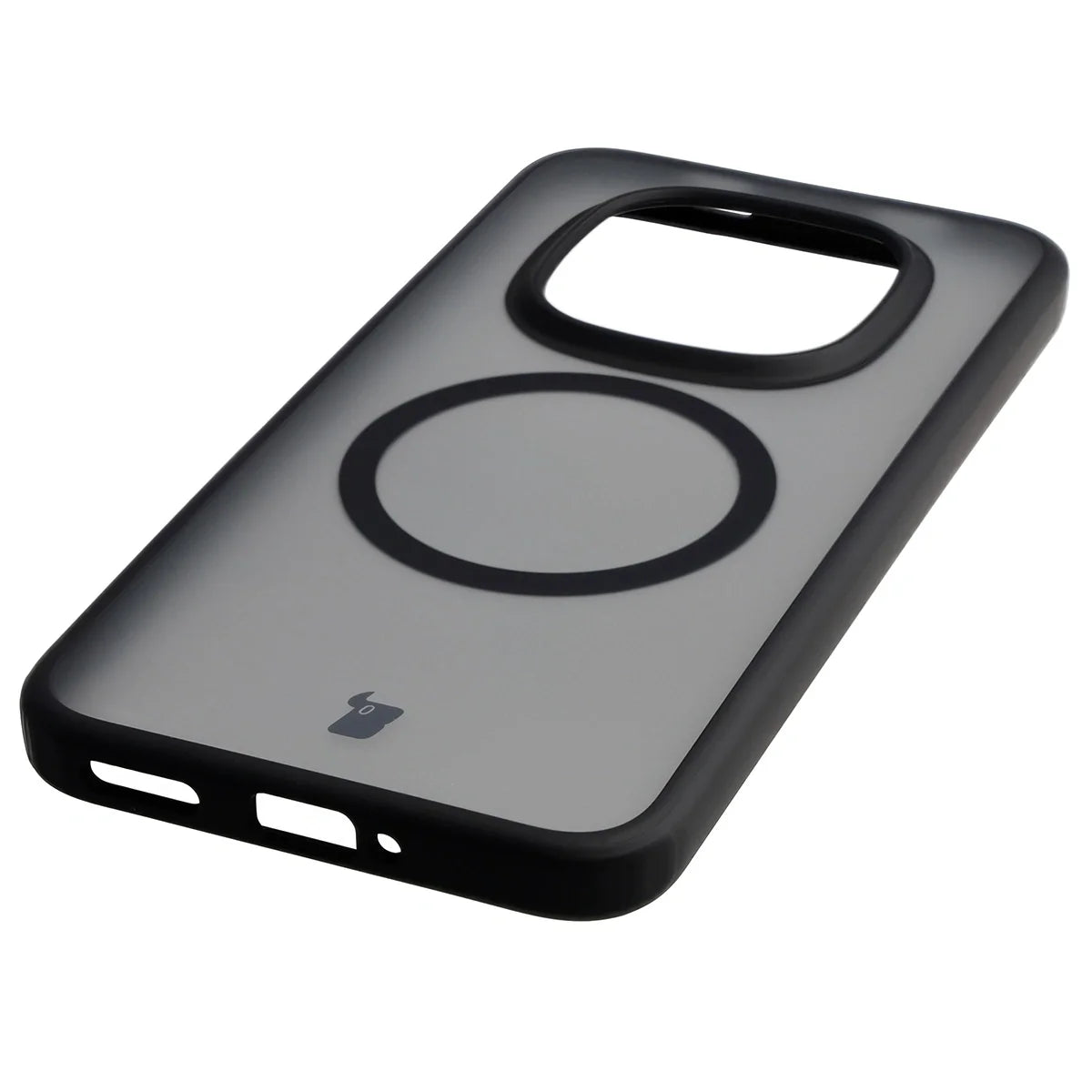 Handyhülle mit Magnetring für Xiaomi Redmi Note 15 Pro 5G, Bizon Case MatteO, Getönt-Schwarz
