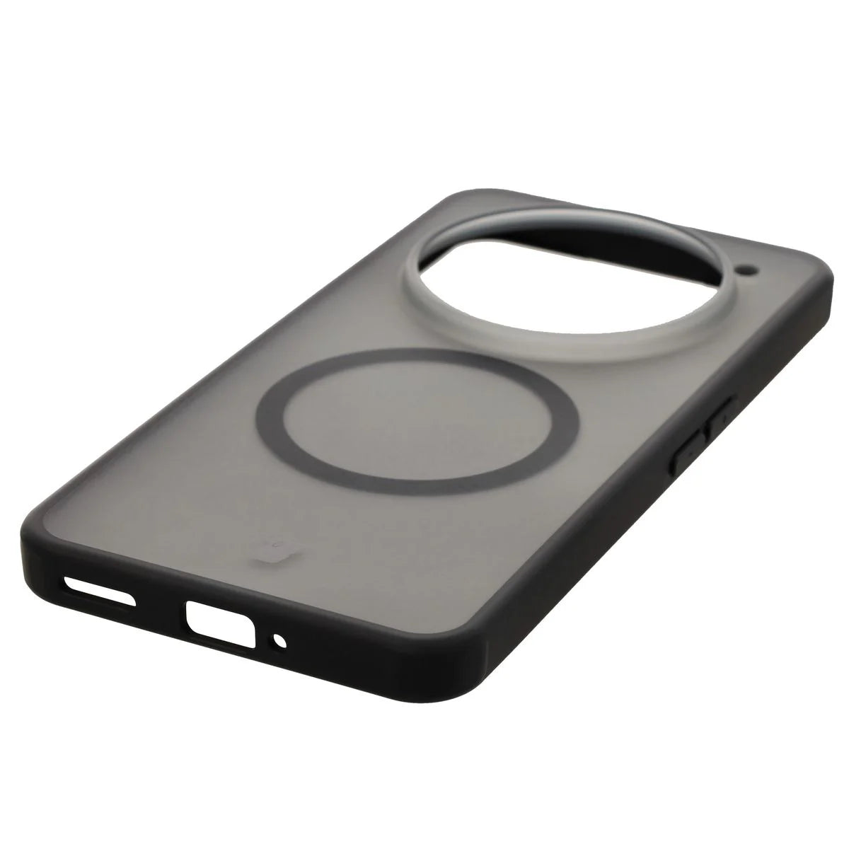Handyhülle mit Magnetring für Nothing Phone (3a) Pro, Bizon Case MatteO, Getönt-Schwarz