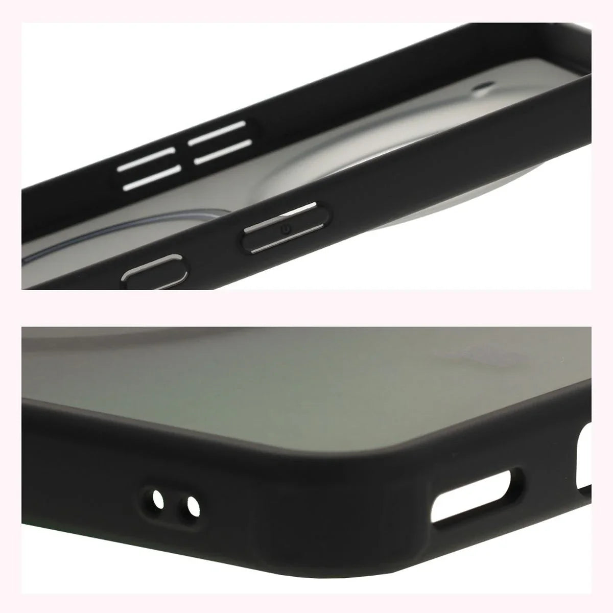 Schutzhülle mit Magnetring + gehärtetem Glas für Nothing Phone (3a) Pro, Bizon MatteO Pack, Getönt-Schwarz